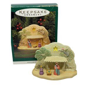 VTG Hallmark Keepsake Ornament Special Edition Nativity Scene Christmas Decor 4"